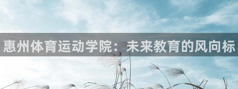  九游官网劲舞团：惠州体育运动学院：未来教育的风向标